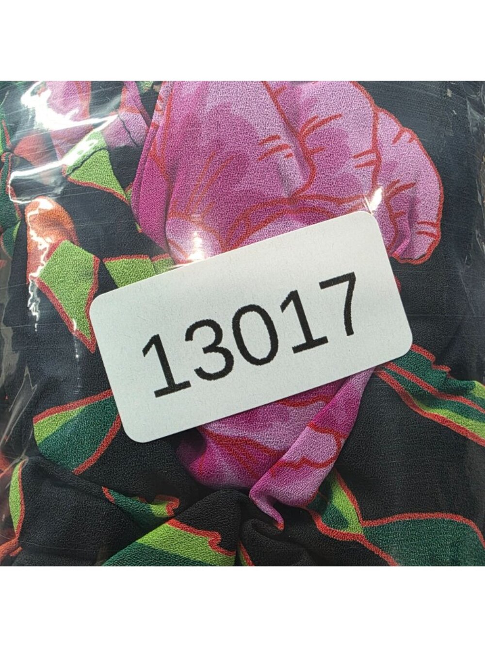 Womens Express Black Floral Print Ruffle Sleeve Dress Polyester Round Neck M - Picture 7 of 7